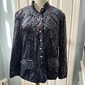 Elegant Paisley Velvet Jacket